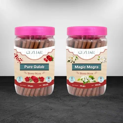 Pure Gulab & Magic Mogra Incense Sticks, 110 g, Set of 2