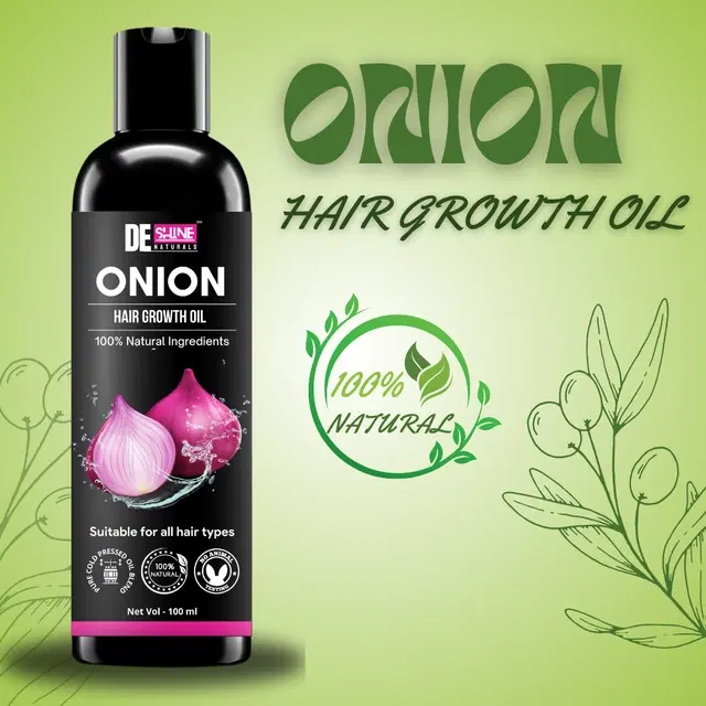 Deshine Naturals Premium Quality Onion Herbal Hair Oil, 100 ml
