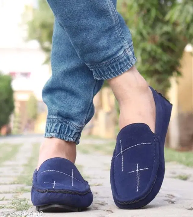 Loafers for Men (Navy Blue, 6)