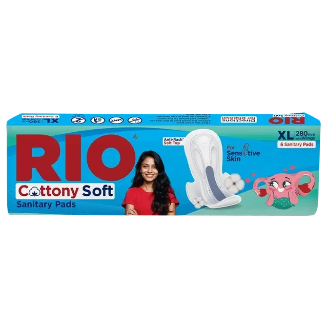 Rio Sanitary Pad Cottony Soft Cover  XL 6'S