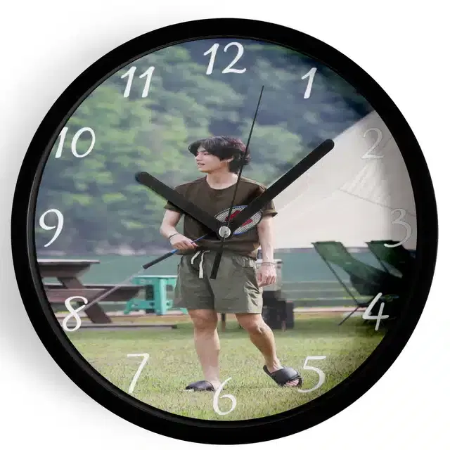 HD Printed Plastic Wall Clock, Multicolor, 10x10 Inches