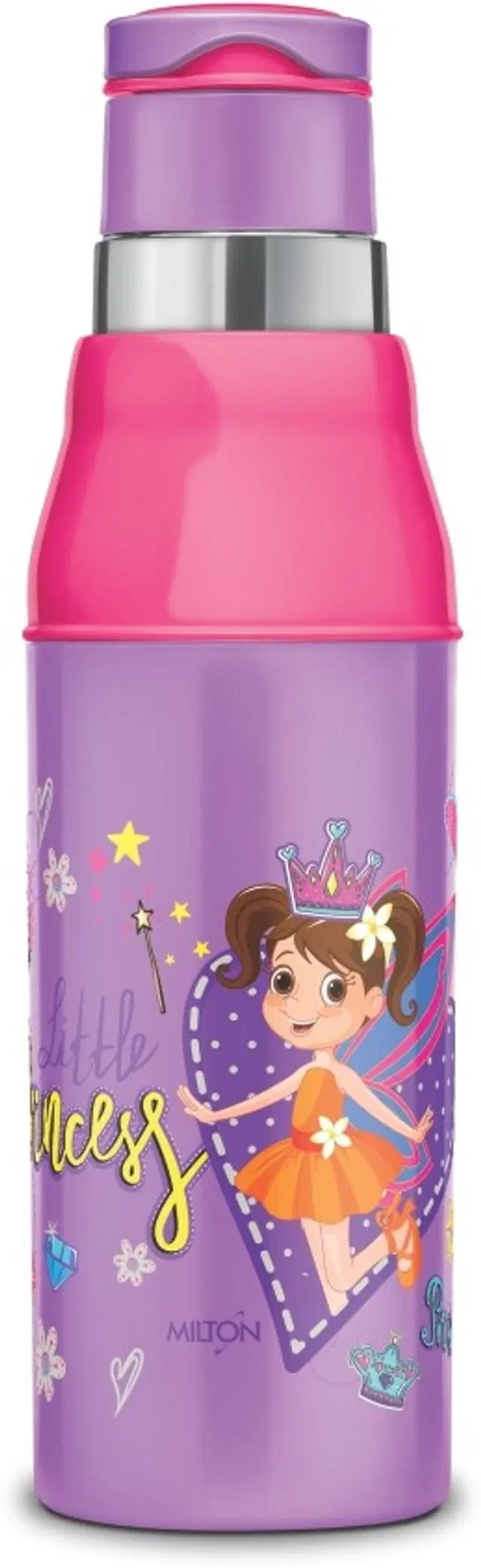 Milton Inner Stainless Steel Water Bottles for Kids, Multicolor, 520 ml