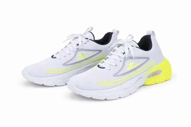 Sports Shoes for Men (White & Yellow, 8)