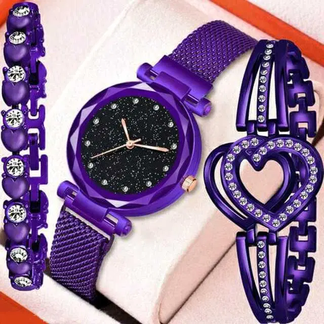 Analog Watch For Womens (Purple) (WS-449)
