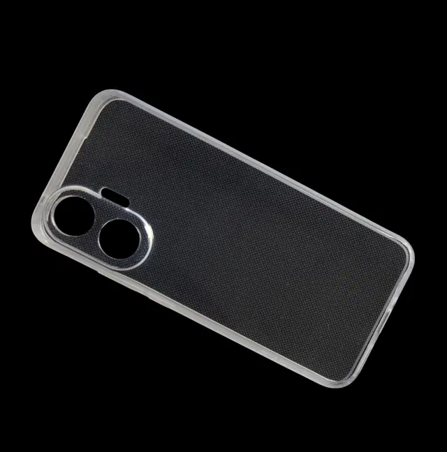 Silicone Mobile Back Cover for Poco F7 5G, Transparent