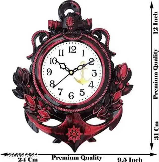 Plastic Analog Wall Clock, Multicolor