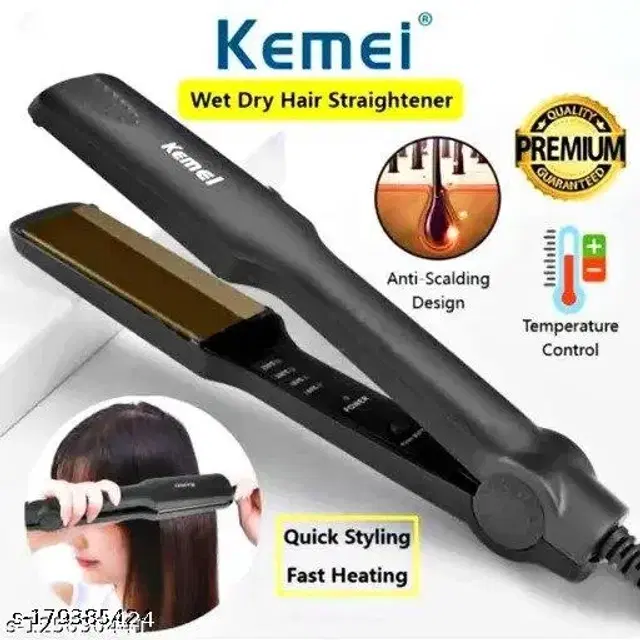 Professional Hair Straightener for Men & Women, Black, 100 W