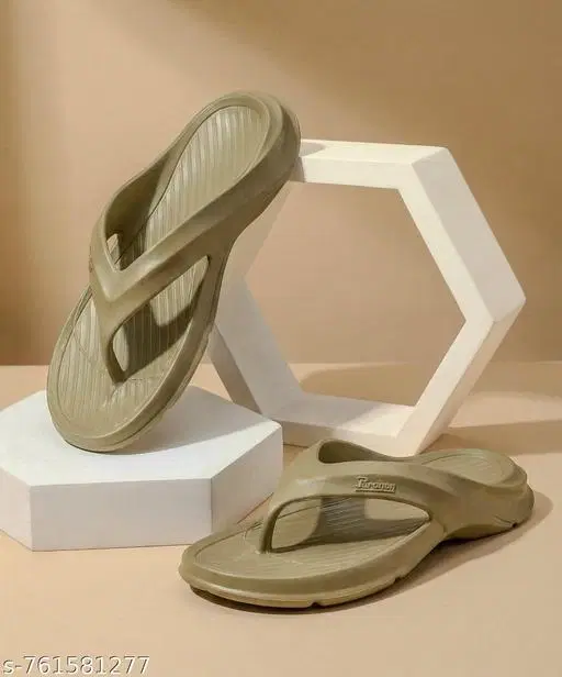 Paragon EVA Flip-flops for Men (Beige, 8)