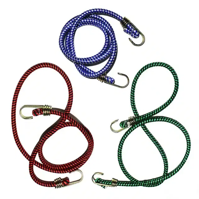Elastic Bungee Cord Rope for Luggage, Pack of 3, Multicolor, PI-26