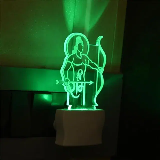 Lord Ram 3d Acrylic Led Night Lamp (Plug-in)