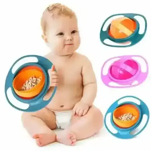 K Kudos Baby Bowl 360 Degree Rotation Spill Proof Food Bowl For Baby Bpa Free