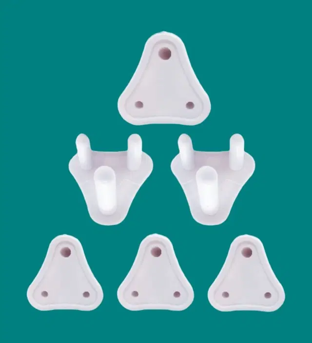 Child Safety Electric Socket Plug Guards, White, Pack of 6