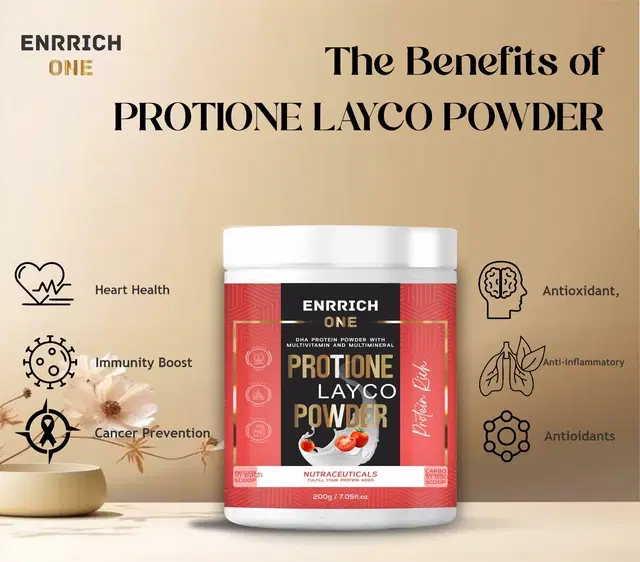 Enrrich One Protione Tomato Flavoured Layco Protein Powder, 200 g
