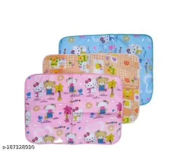 Cotton Baby Mats & Bed Protector, Multicolor, Pack of 3