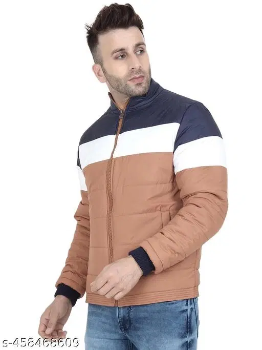 Nylon Full Sleeves Jacket for Men (Multicolor, M)
