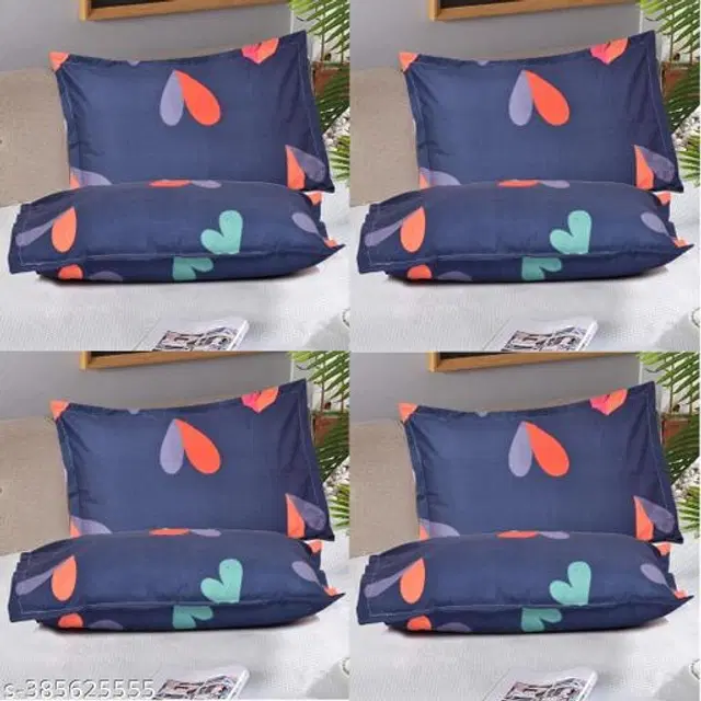 Cotton Pillow Covers, Multicolor, 17x27 inches, Pack of 8