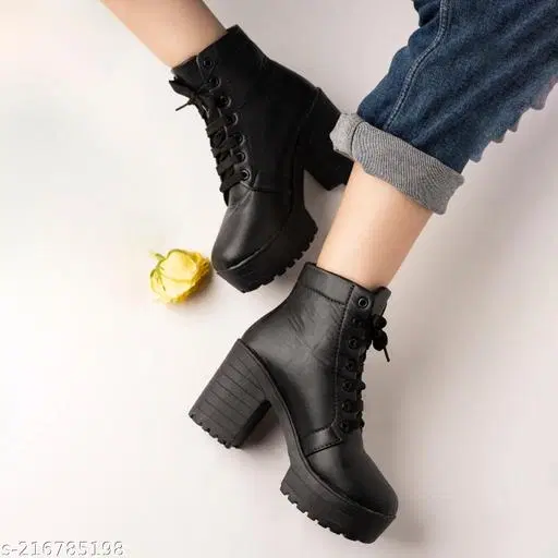 Shoetopia Girls Boots Black Size 11-12 Years