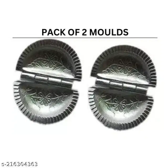Stainless Steel Multipurpose Dumpling Maker, Silver, Pack of 2
