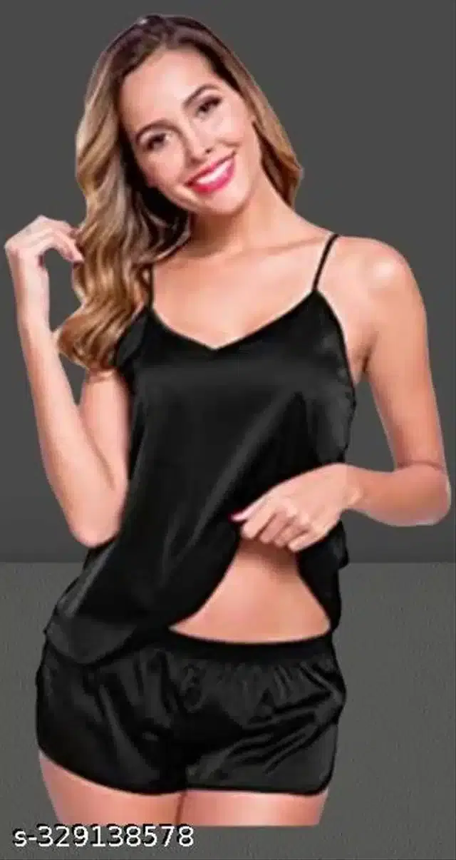 Babydoll for Women (Black, Free Size)