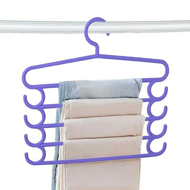 Pallavi Trading 5 slot Clothes Hanger for Wardrobe Storage Organizer Rack, KK-14
