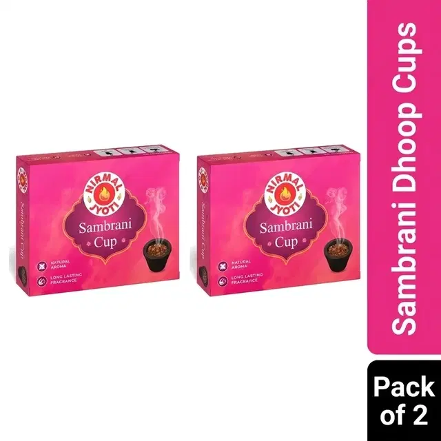 Nirmal Jyoti Sambrani Cup Dry Cone Dhoop 2X12 Pcs (Pack of 2)