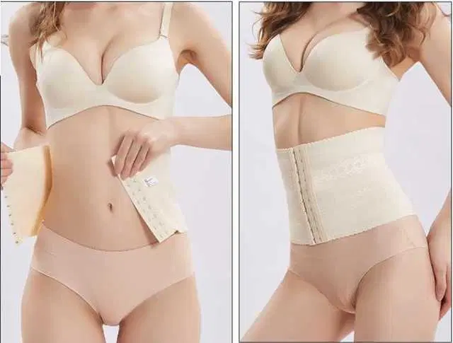 Air Breath Tummy Grip Belt Waist Trainer Trimmer and Slimming Corset 3 Hooks Girdle with Wire Support (S39)