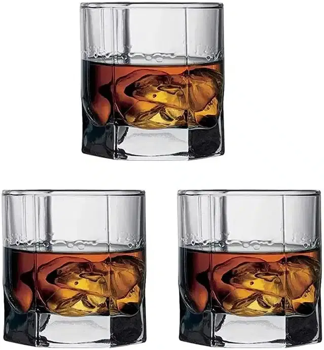 Liquor cum Cocktail Glasses, Transparent, 150 ml, Pack of 3