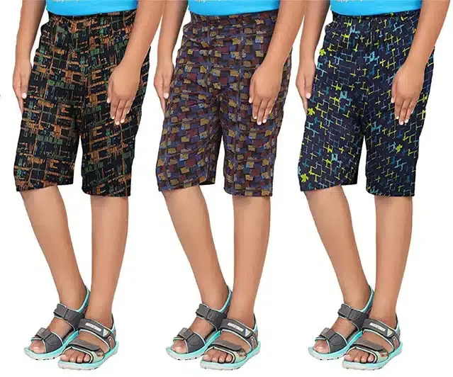 Shorts for Boys, Pack of 3 (Multicolor, 5-6 Years)