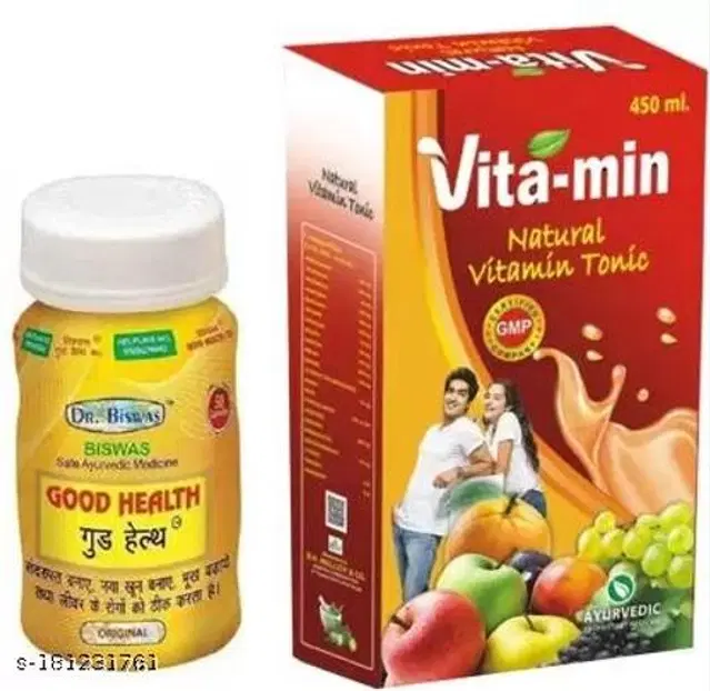 Dr. Biswas Good Health Capsule & Vita-Min Syrup For Genarel Health, Pack Of 2