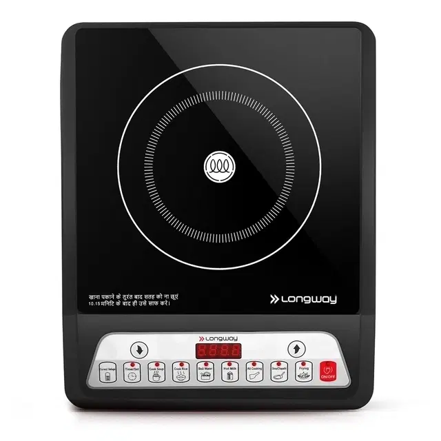 LONGWAY LW-Elite-Plus-ICT-PB -Black-P1 Induction Cooktop, 2000 W, Black, Push Button