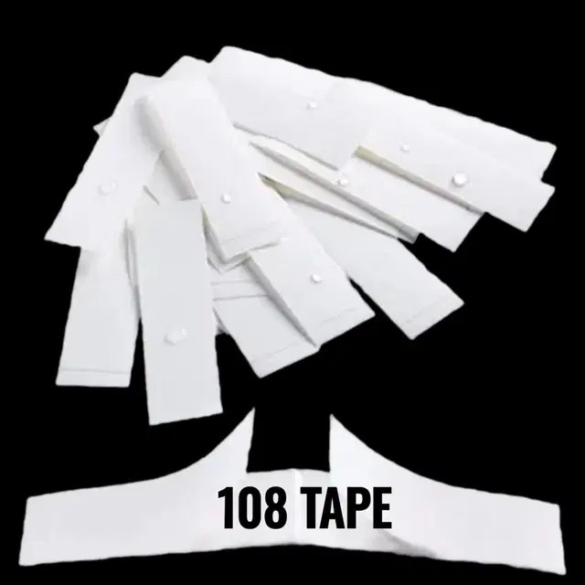 Acrylic Film Clothing 108 Double Sided Tape Strips, Transparent, Set of 1