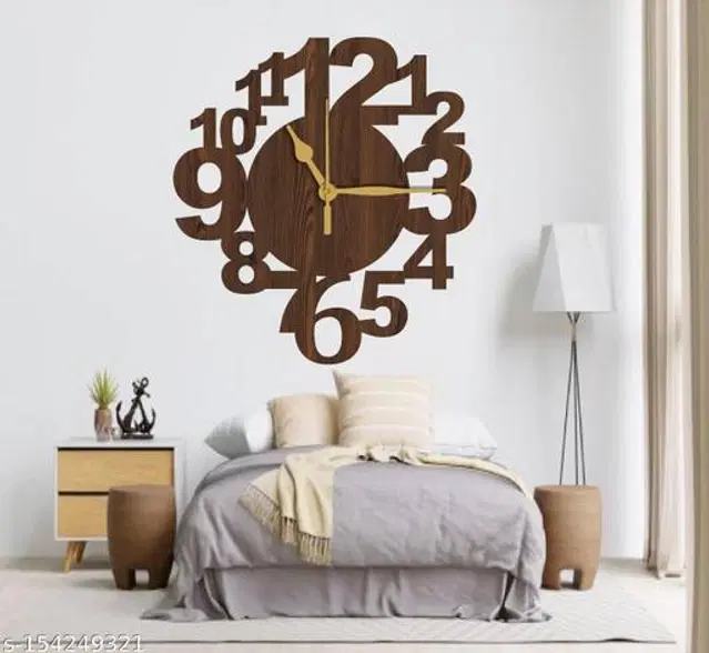 Wooden Wall Clock, Brown