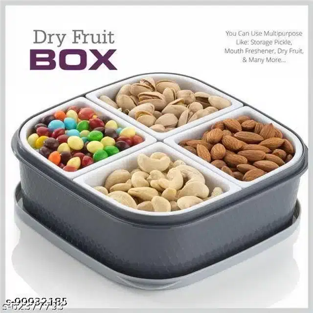 Plastic Dry Fruit Box, Assorted, Pack of 1