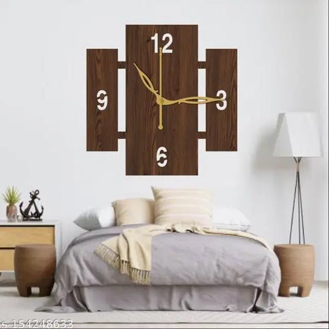 Wooden Wall Clock, Brown