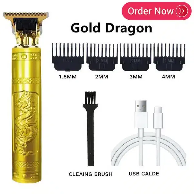 Wireless Professional Hair Trimmer for Men, Gold