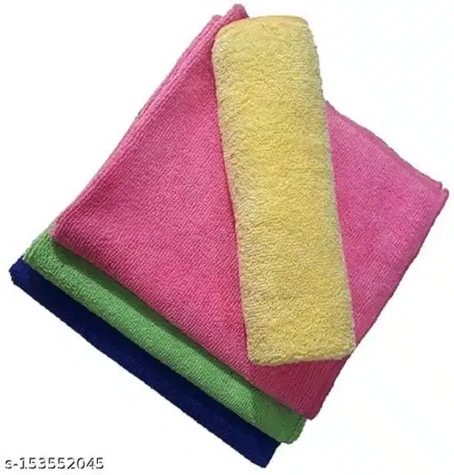 Microfiber Bath Towel, Multicolor, 40x40 cm, Pack of 4