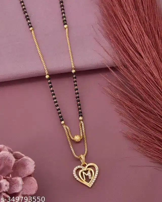 Alloy Mangalsutra for Women (Gold & Black)