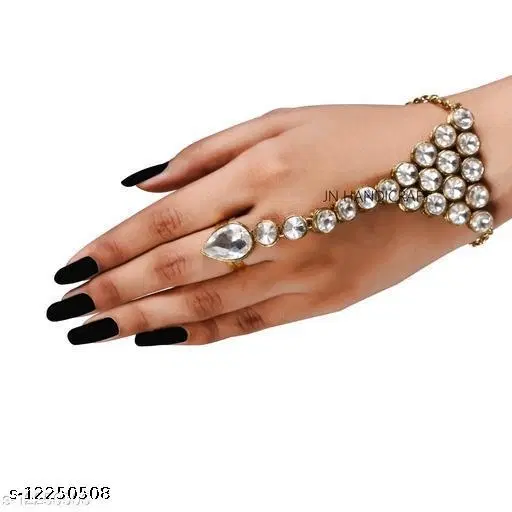 Alloy Bracelets for Women & Girls, White
