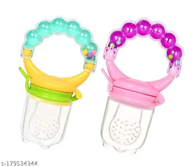 Silicone Fruit Nibbler for Baby, Multicolor, Pack of 2