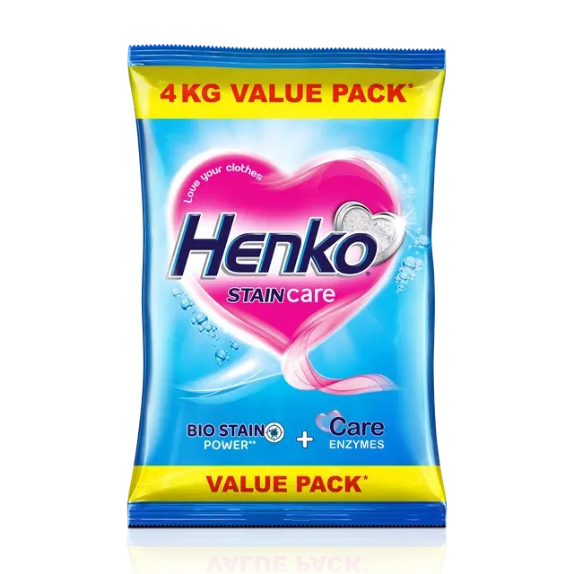 Henko Stain Care Detergent Powder 4 Kg (Pouch)