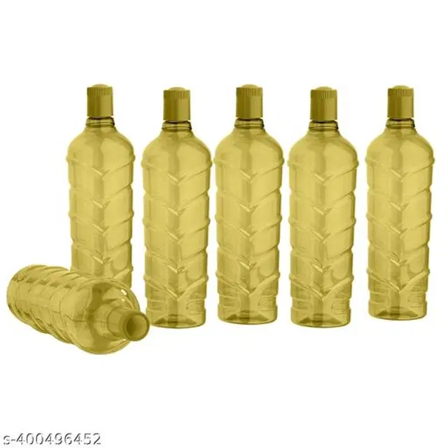 Plastic Water Bottles, Multicolor, 1000 ml, Pack of 6