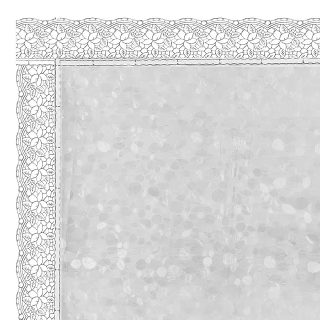 Polyester Printed Table Cloth, White, 54x78 inches
