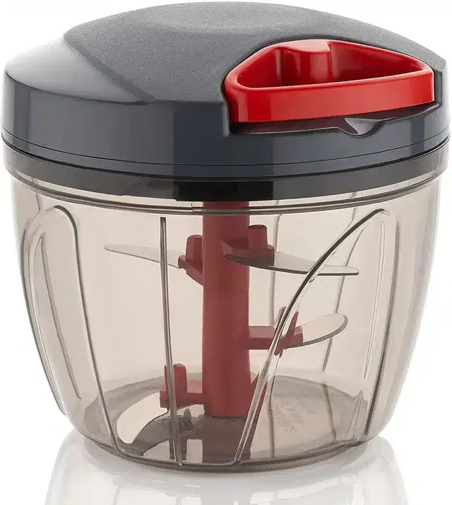 Plastic Vegetable Chopper, Red, 750 ml