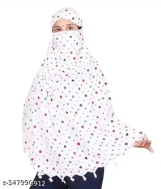 Rayon Scarves for Women (White)