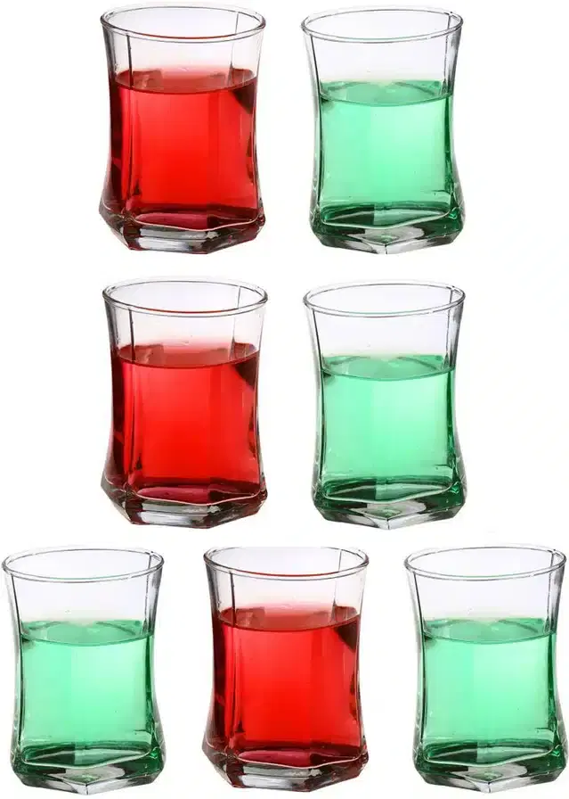 Liquor cum Cocktail Glasses, Transparent, 280 ml, Pack of 7
