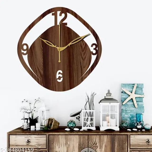 Wooden Wall Clock, Brown