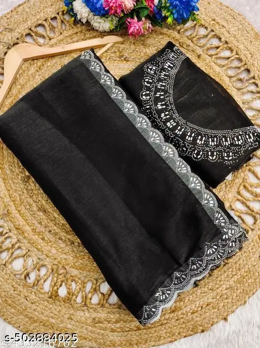 JImmy Choo Saree for Women, Black (5.5 M)