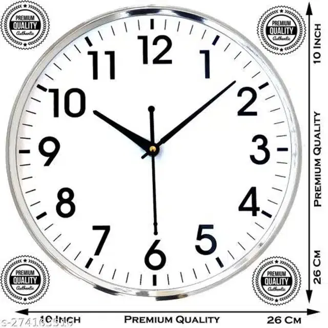 Analog Wall Clock, White, 26x26 cm