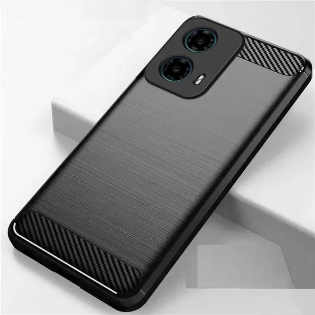 Silicone Mobile Back Cover for Motorola Moto Edge 50 Fusion, Black