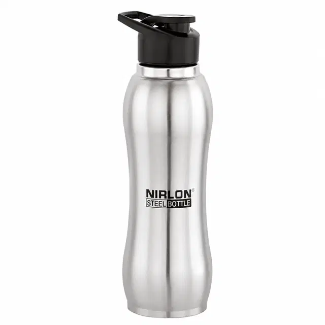 Nirlon Steel Water Bottle, 750 ml, Silver